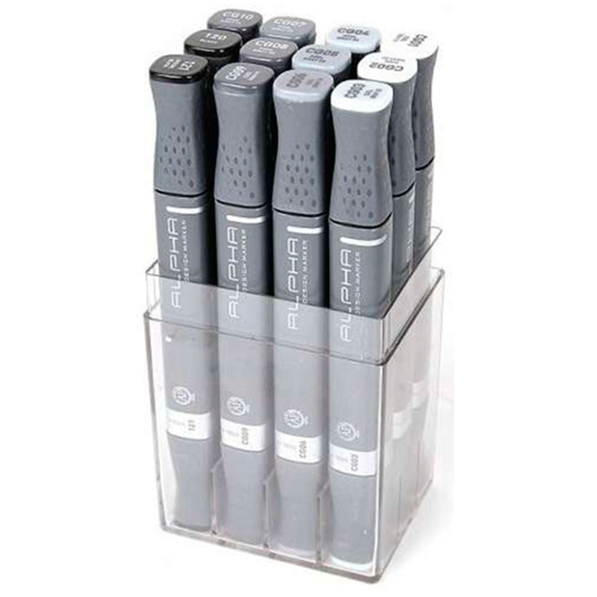 Alpha Markers - Marcadores Alpha Design Gris Frío Set 12 Colores