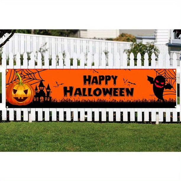 1pc Spooky Halloween Party Banner - Perfect for Courtyard Decorations and Themed Celebrations