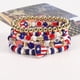 thumbnail image 2 of Set de Pulseras HESHPAWS USA American Flag 5PCS Rojo Azul Blanco, 2 of 3
