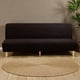thumbnail image 1 of Funda Cubre Futon Tela Gruesa Elasticada Texturizada Cuadrille 3 Cuerpos Color Negro, 1 of 3