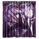 thumbnail image 1 of Cortina de ducha de Halloween con diseño de calaveras extrañas y ganchos, tamaño 66 x 72 pulgadas, 1 of 3
