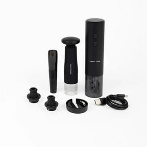 Descorchador De Vinos Recargable Simple Cook Grand Full Black