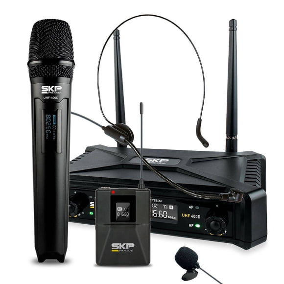 Skp UHF400D Sistema Micrófono Inalámbrico
