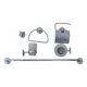 thumbnail image 2 of Set De Accesorios Baño Pared Freiburg Taumm Vidrio 6 Piezas Gris, 2 of 12