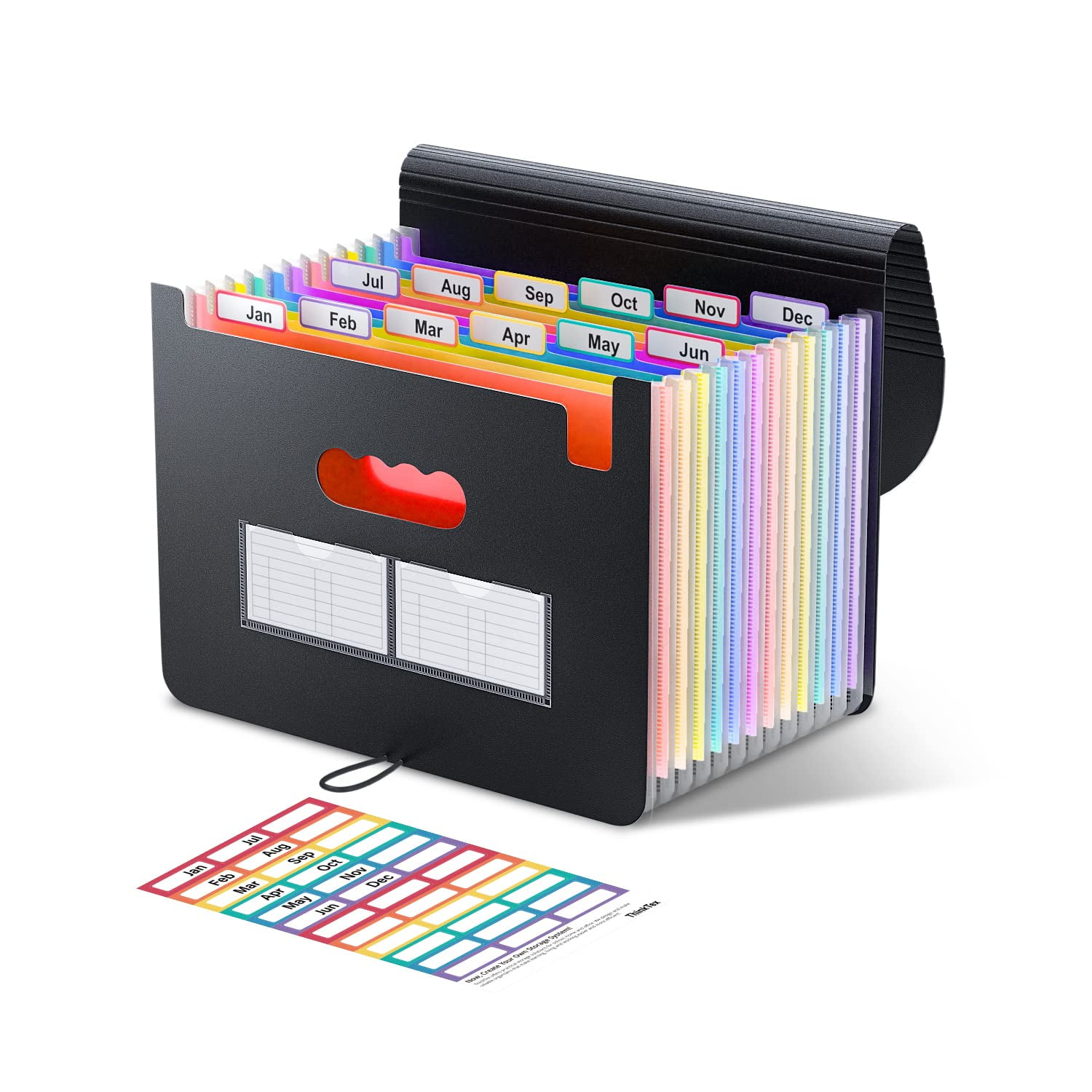 Organizador De Archivos En Forma De Acordeón Thinktex Con 12 Bolsillos Para Cartas/a4