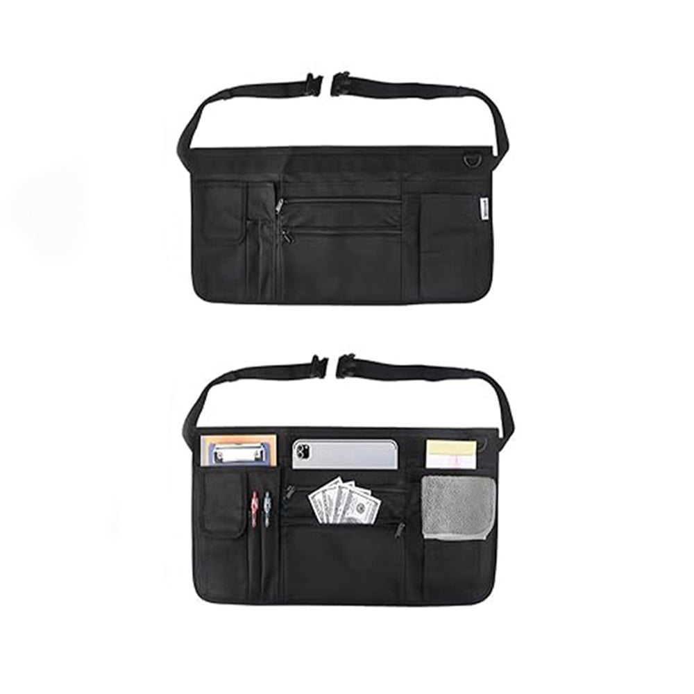 Xusx111 - Servidor De Camarera Delantal Con Múltiples Bolsillos, Medio Delantal Con Cinturón Ajustable Para Camarera, Camarera, Mujeres Hombres Servidor, Delantal De Cintura Para Restaurante, Bistro,