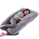 thumbnail image 1 of Almohada para embarazadas, almohada en forma de U desmontable y lavable, cojín grande, almohada de cintura, 1 of 5