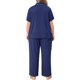 thumbnail image 3 of Agnes Orinda Conjunto de Pijama de 2 Piezas para Mujer de Talla Grande Manga Corta Cuello con Solapa Abotonado, 3 of 6