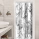thumbnail image 1 of 1pc Luxury Gray Golden Marble Shower Curtain Set - Waterproof, Washable, and Standard Size for Bathtub - Includes 12 Plastic Hooks, 1 of 5