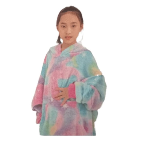 Poleron Sherpa Huggle Para Niñas Invierno Reversible Suave Estrella
