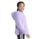 thumbnail image 2 of Jersey con capucha adidas de 3 rayas Sherpa para niñas Powder Plum M, 2 of 2