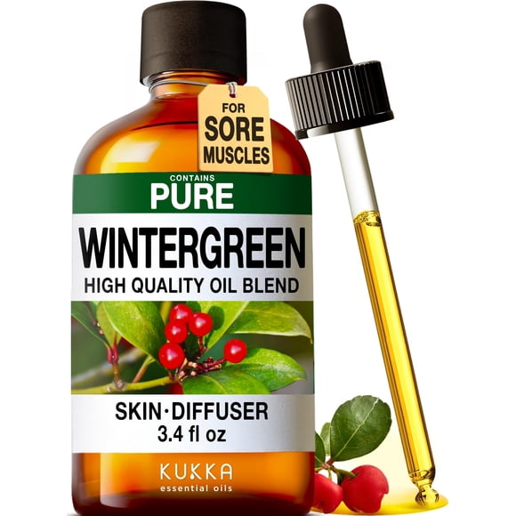 Aceite esencial KUKKA de gaulteria 100% puro, 100 mL, para cabello y piel