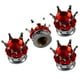 thumbnail image 1 of 4 X Tapas De Válvula De Vástago De Neumático De Diamante De Corona Plateada Bling Car Truck Vehículo Rojo, 1 of 3