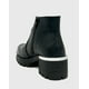 thumbnail image 2 of Botin punta redonda, con taco medio y cierres Negro, 2 of 5