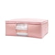 thumbnail image 4 of Papelera Para Guardar Ropa, Ropa De Cama Con Asa, Toalla, Bolsa De Almacenamiento Con Ventana Transparente, Rosa, XXL, 4 of 5