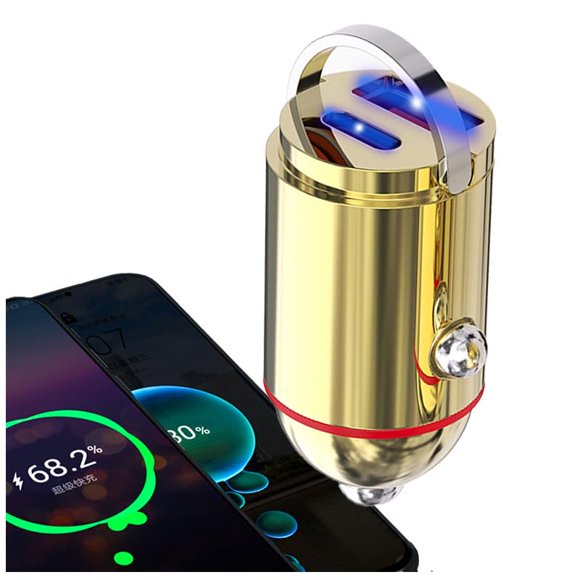 Cargador de coche USB‑C LJkoke 90W PD45W+QC3.0 Dorado