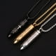 thumbnail image 2 of 1pc Stainless Steel Bullet Pendant Necklace with Cross and Lords Prayer in English - 22 Inch Chain for Men, 2 of 5