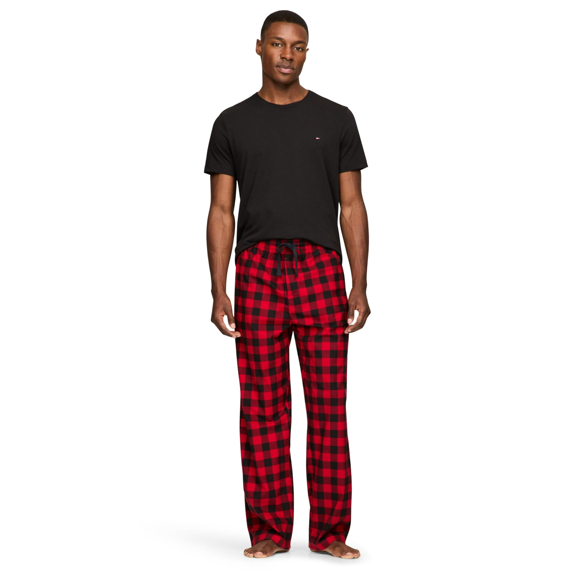 Conjunto De Pijama Tommy Hilfiger, Set De Dormir De Popelina Para Hombre