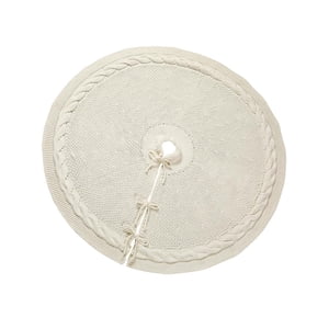 Bothyi - Falda De Árbol De Navidad Redonda Decorativa Para Puerta De Sala De Estar, Color Blanco, 24 Pulgadas