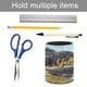 thumbnail image 5 of Yellowstone-theme Cylinder Pen Holder Pencil Organizer with Flannel Lining PVC Leather Material Cardboard Base for study work 10*8CM, 5 of 6