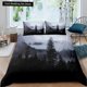 thumbnail image 1 of Smoky Mountain Duvet Cover Set Pine Trees Comforter Cover Boys Landscape Quilt Cover Natural Scenery Art Polyester Bedding Set Bed Sheets, 1 of 5