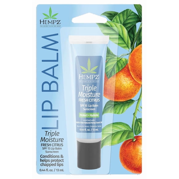 Bálsamo labial Hempz de Super Triple Moisture Fresh Citrus SPF15