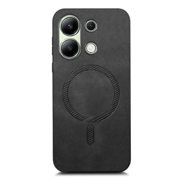 Magnetic Slim Case for Xiaomi Redmi Note 13 4G with Camera Guard & Anti-Scratch Back Black