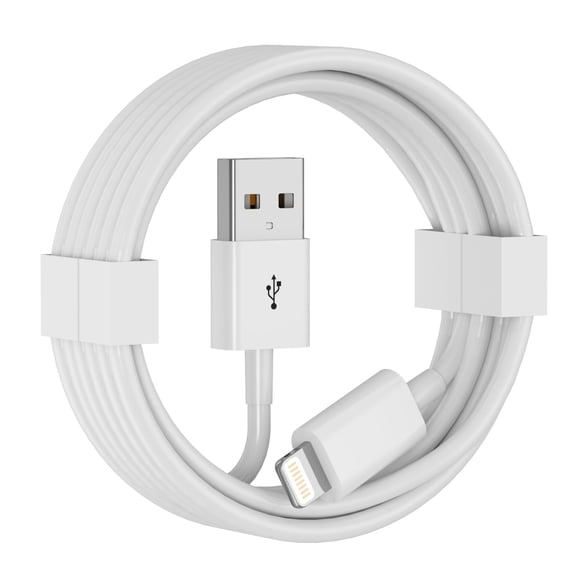 Cable Carplay Cveael USB A a Lightning 1.8 m Blanco