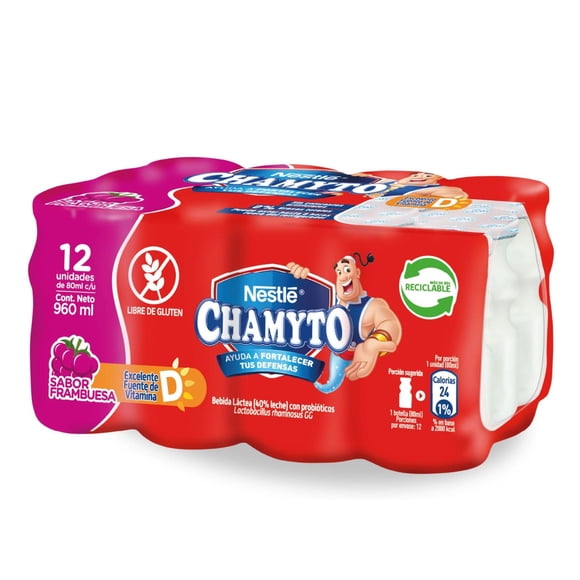 Bebida Láctea Probiótico Sabor Frambuesa Multipack Botella, 80ml