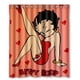 thumbnail image 1 of Cortina de ducha Betty Boop, juego de cortinas de baño con ganchos, tamaño 60 x 72 pulgadas, 1 of 3