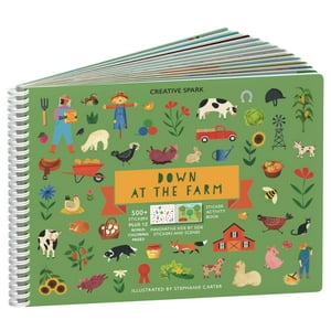 Libro De Pegatinas Cupkin Farm Animal Con Más De 500 Pegatinas Y 12 Páginas