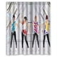 thumbnail image 1 of Cortina de ducha 2NE1, juego de cortinas de baño con ganchos, tamaño 60 x 72 pulgadas, 1 of 3