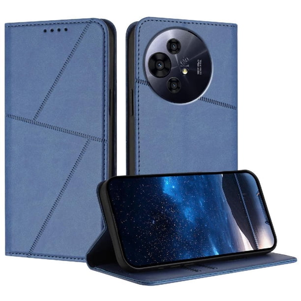 Funda Cartera Magnética para TCL 50 Pro NxtPaper Protección Antichoque con Ranuras Azul