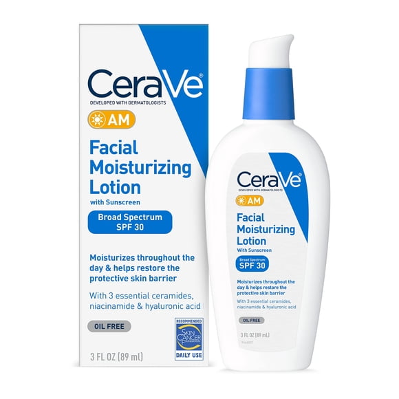 Loción hidratante CeraVe AM SPF 30 90 ml con ácido hialurónico