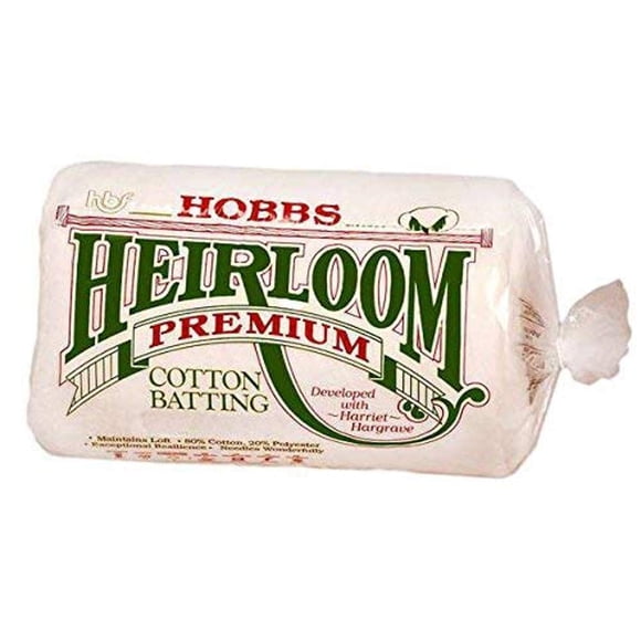 Colcha Batting Hobbs Heirloom 80/20 algodón/poliéster Queen, 230 x 275 cm