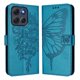 thumbnail image 2 of Funda cartera mariposa para Motorola Moto G86 con soporte y ranuras para tarjetas Azul, 2 of 5