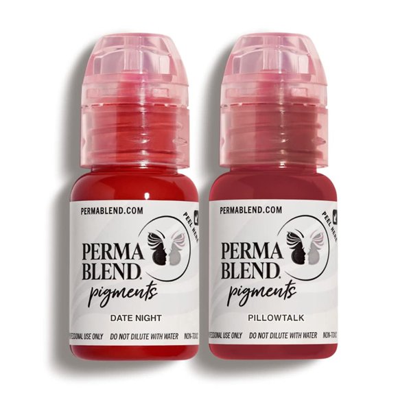 Set de Tinta Perma Blend Berry para Maquillaje Permanente - 14 ml x 2 (Vegano)