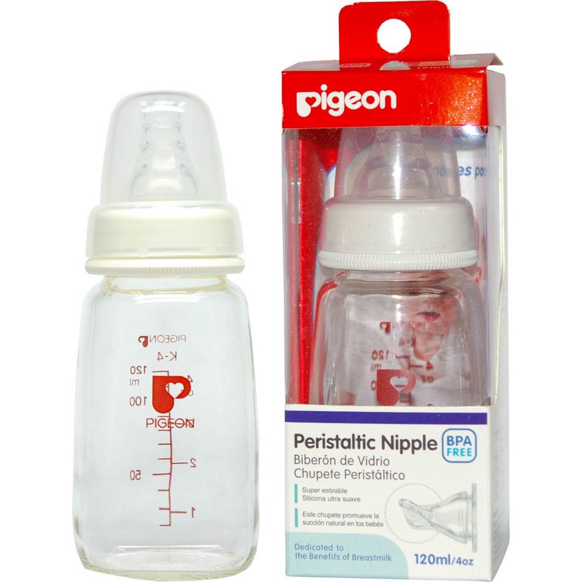 Mamadera Vidrio 120 ml Transparente