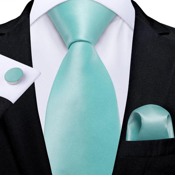 Corbatas Seda Hombres, Paño Y Colleras. Modelos De Un Tono celeste Talla Única