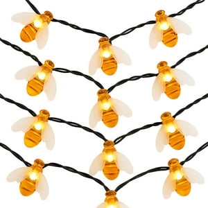 Genérico - Guirnalda Solar Abejas Calida Led Decoracion Jardin 5 Metros