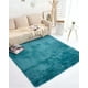 thumbnail image 2 of Alfombra peluda Suave 240 x 200 cm Primera Calidad Turquesa, 2 of 3