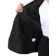 thumbnail image 5 of Agnes Orinda Blazer a Rayas sin Mangas con Cuello en V para Mujer de Talla Grande, Botones Abajo, Traje Casual de Negocios con Bolsillo 1X Negro, 5 of 5