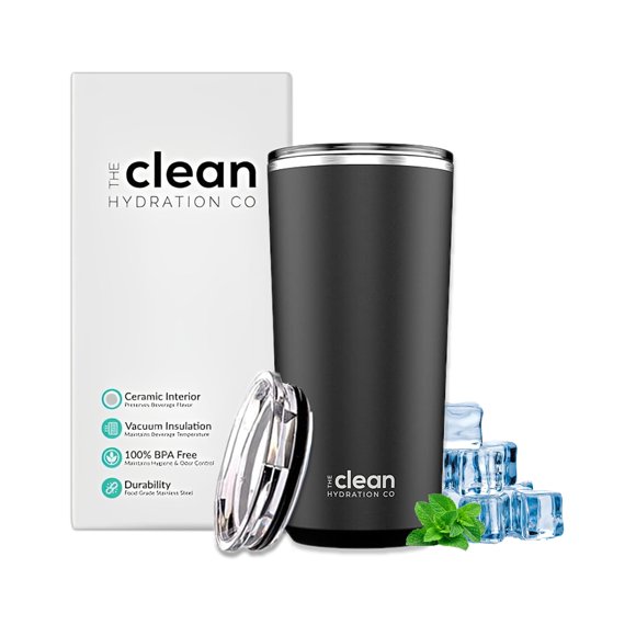 Vaso de cerámica aislante The Clean Hydration Company de 600 ml