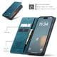 thumbnail image 4 of CaseMe Funda de Cuero para iPhone 16 Pro Max, Funda de Cuero Tipo Billetera con Tarjetero, Cierre Magnético, a Prueba de Golpes, Soporte, Funda Protectora para iPhone 16 Pro Max, Azul, 4 of 12