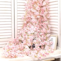 Xusx111 - 10-Pack Cherry Blossom Garland Cherry Blossom Hanging Vine Silk Sakura Vines Garland For Wedding Party Decor, Pink
