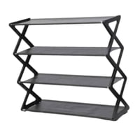 Magideal - Pastel De Almacenamiento De Zapateros Estantería De Ensamblaje Fácil Organizador De Calzado Liviano Soporte Para Dormitorio De Dormitorio Corredor De Negro