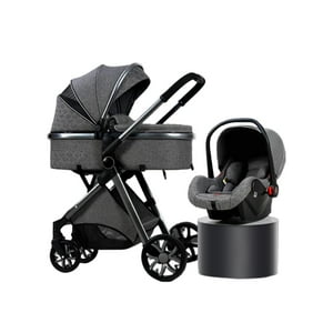 Babymine - Coche Cuna Con Silla Nido Y Multiposición Gris