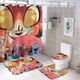 thumbnail image 1 of Monstruos contra alienígenas-theme 4-Piece Shower Curtain Set with Rugs, Waterproof Bathroom Decor Set Includes Bath Mat, U-Shaped Rug, Toilet Lid Cover and Curtain with Hooks, 1 of 6
