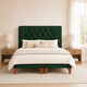 thumbnail image 1 of Cama 2 plaza  Capitoné + Respaldo 2P Capitone Verde  + Colchón 2P Mery Desing, 1 of 7