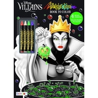 Libro Para Colorear Villanos De Disney 48 Páginas Con Crayones Neón